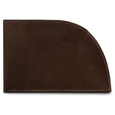 ROGUE WALLET Genuine Leather Wallet for Men – Minimalist, Classic Curved Slim Front Pocket w/ 3 Card Slots, Plastic ID Card Slot & Full Billfold Section – Gift for Men (Brown)