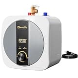 Under Sink Instant Water Heater, 2.5 Gallons Mini Tankless Hot Water Heater Digital Display 110V 1500W With Pressure Release Vavle Under For Bathroom Kitchen Hair Salon RV