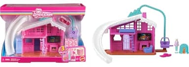 Barbie Mini Land Doll House Sets, Mini Dreamhouse with Surprise 1.5-inch Doll, Furniture & Accessories, Plus Elevator & Pool (Styles May Vary)