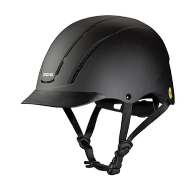 Troxel Spirit with MIPS Technology Full Coverage Horse Riding Helmet, Horseback Riding Gear for Equestrians, Medium (7-7-3/8), Black Duratec