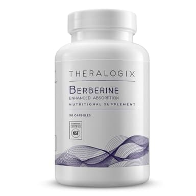 Theralogix Berberine Enhanced Absorption - 90-Day Supply - Made with Berberine Phytosome to Help Support Healthy Metabolism & Hormone Balance* - NSF Certified - 90 Capsules