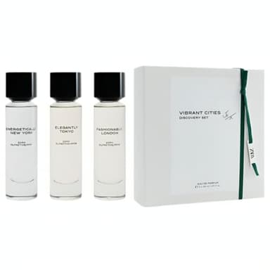 Zara Vibrant Cities and Emotions Discovery Set Perfume for Women Fashionably London Elegantly Tokyo Energetically New York Jo Loves Collection Eau de Parfum EDP 3x30ml (1.01 fl. oz)