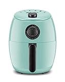 Elite Gourmet EAF-0201BL Personal Compact Space Saving Electric Hot Air Fryer Oil-Less Healthy Cooker, Timer & Temperature Controls, 1000W, 2.1 Quart, Mint