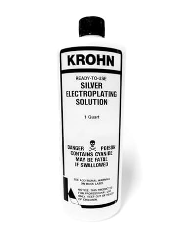 JTS Krohn Silver Electroplating Plating Solutions Ready to Use 1 Quart Made in USA