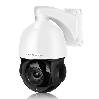 Jennov 4K 8MP POE PTZ Camera Outdoor, 20X Optical Zoom Security Camera with 360° Pan&90° Tilt, Human Detection, 320ft IR Night Vision, Auto Tracking, 24/7 Recording, Only Work with Onvif POE NVR