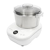 Electric Dough Maker, 4.5QT Stainless Steel Dough Maker with Ferment Function Automatic Pasta Machine, 5L Portable Commercial Home Use Intelligent Flour Kneading Mixer for Bread Dumpling (White)