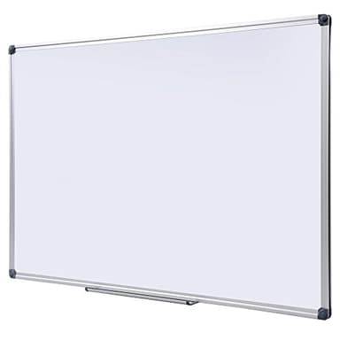 DexBoard 40 x 28 Inch Magnetic Dry Erase Whiteboard - Medium-Large Wall Mounted Writing Board for Home Office & Study - Silver Aluminum Frame with Tray