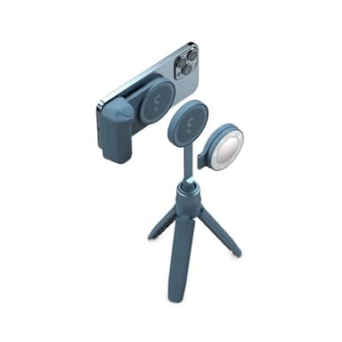 ShiftCam SnapGrip Creator Kit for Content Creators – Includes SnapGrip, SnapLight, Tripod SnapPod – Vlogging Kit for iPhone & Android – Magnetic Mount | Blue Jay