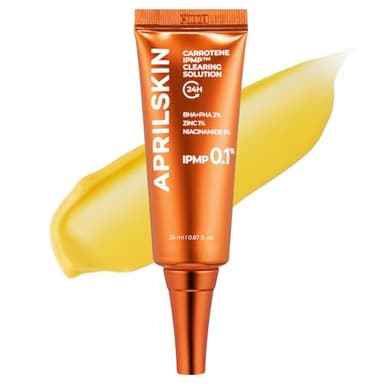 APRILSKIN Carrotene IPMP™ Clearing Solution || Quickly soothes troubled areas and helps clear blemishes | Formulated with BHA, AHA, Niacinamide & Zinc Oxide | Vegan, Cruelty-Free (0.67fl.oz.)