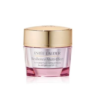Estée Lauder Resilience Multi-Effect Tri-Peptide Face and Neck Cream Moisturizer SPF 15 For Dry Skin| Plumping & Anti-Aging, 1.7 Ounce