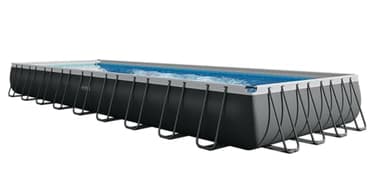 INTEX 26379MZ 36ft x 18ft x 52in Ultra XTR Deluxe Rectangular Above Ground Swimming Pool Set, Includes 2650 GPH Sand Filter Pump, Saltwater System, SuperTough Puncture Resistant, Rust Resistant
