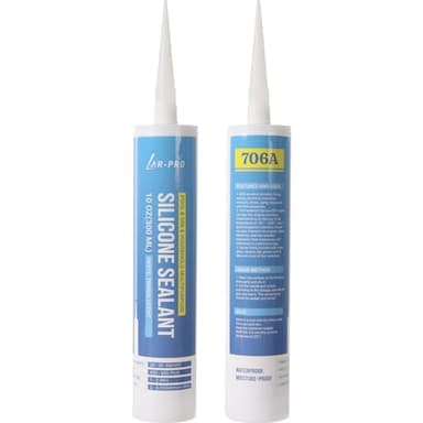AR-PRO (2 Pack) 706A Translucent Silicone Sealant - 2 x 300ML(10oz) Tubes, Waterproof Silicone Sealant for Pool Repair, Spa, Bathtub, Household Mulipurpose