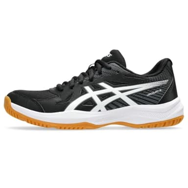 ASICS Women's Upcourt 6 Volleyball Shoes, 9.5, Black/White