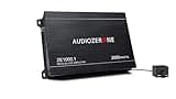 Car Audio Amplifier ZE1000.1 2000W Monoblock Class D MOSFET Subwoofer Audio, 1-4 Ohm Stable, Low Pass Crossover, Mosfet Power Supply, Stereo