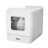 Hermitlux Countertop Dishwasher, 6 Wash Programs Slim Size Portable Dishwasher