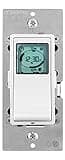 Leviton Decora Programmable Timer Switch for Lights and Motor Loads, Neutral Wire Required, Single Pole or 3-Way, VPT24-1PZ, White with Ivory and Light Almond Faceplates