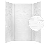 From Plain To Beautiful In Hours 133-VERSA-KIT Versa Tile Tub and Shower Wall Panels Surround, Gloss White, 96 Square Feet