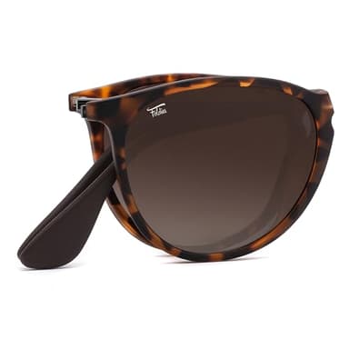 Foldies Milano Folding Sunglasses Polarized, UV400, UVA, UVB Protection for Men Women, Folding Sunglasses Leather Case