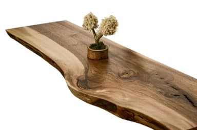 Ahşap Habitat EccaShelf - Floating Walnut Fireplace Mantle, Live Edge Wood Mantel Shelf, Floating Fireplace Shelf, Rustic Mantelpiece, Rustic Mantel (47'' x 8'')