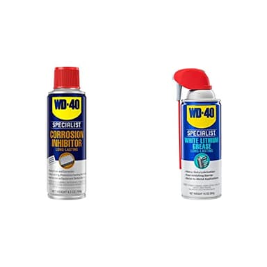 WD-40 Specialist Corrosion Inhibitor, Long-Lasting Anti-Rust Spray, 6.5 OZ & WD-40 Specialist Protective White Lithium Grease Spray with Smart Straw Sprays 2 Ways, 10 OZ