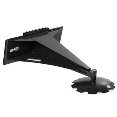 Titan Attachments Skid Steer Ice Scraper with Down Pressure, Pivoting Center Point, and Replaceable Notched Disc - Move Forward, Backward, and Side to Side for Efficient Snow and Material Removal