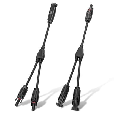 ECO-WORTHY Solar Connectors Y Branch Parallel PV Adapter Cable Wire Plug Tool Kit for Solar Panel(M/FF+F/MM)