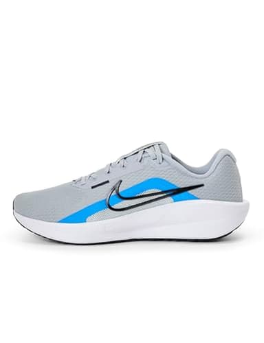 Nike Men's Downshifter 13 Road Running Shoes, Wolf Grey/Black-Blue Hero-White, 13