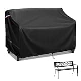 Augstone Garden Benches Cover for Outdoor Patio Benches with Backrest 2-Person Seater Chair Park Benches Waterproof Cover-48x23x28in