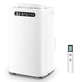14000 BTU Portable Air Conditioners with Heater,Cools Up to 700 Sq.Ft, Quiet Portable AC Unit with Remote Control & Installation Kits for Large Rooms,White
