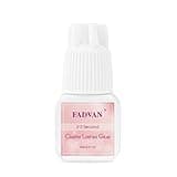 FADVAN Black Individual Cluster Lash Extension Glue, Sensitive Eyelash Adhesive, Long Lasting, No Fume No Irritation, Waterproof, Self Application, for Personal Use