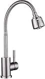 TECKI Kitchen Taps Pull-Down Bar/prep Kitchen Tap with Dual Function Spray Head 360 Swiveling Hot and Cold Water Tap Included