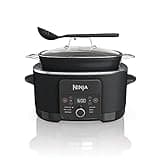 Ninja MC1010 Foodi PossibleCooker PLUS - Sous Vide & Proof 6-in-1 Multi-Cooker, with 8.5 Quarts, Slow Cooker, Dutch Oven & More, Glass Lid & Integrated Spoon, Nonstick, Oven Safe Pot to 500°F, Black