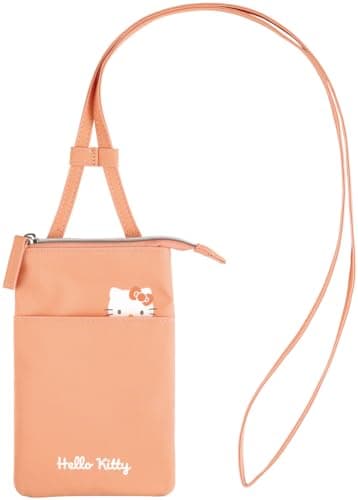 Skater ZSP1-A Smartphone Pouch, Smartphone Portable, Shoulder Strap, Cross-Body Smartphone Case, Zipper, Hello Kitty Sanrio