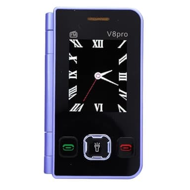 PUSOKEI Flip Phone Unlocked 2G for Senior, Mobile Phone with Big Buttons, Dual Screen & Multilingual Support, 1800mAh Long Battery Life, FM Radio, for Elderly Parents (Purple)
