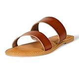 Amazon Essentials Women's Two Band Sandal, Tan, 8