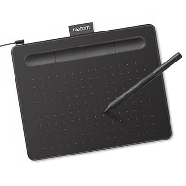 Wacom Intuos Small Graphics Drawing Tablet, Includes Training & Software; 4 Customizable ExpressKeys Compatible with Chromebook Mac Android & Windows, Black