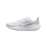 Nike Pegasus 41 Men's Road Running Shoes (Extra Wide) (FN4932-100, White/Pure Platinum/Metallic Silver/White) Size 13
