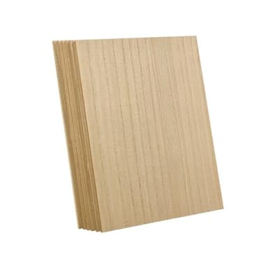 6 Pack MDF Wood Boards 9"x12"-1/4th inch Thick Wooden Planks, Double Sided Veneered MDF Sheet for Homemade DIY Crafts