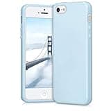 kwmobile Case Compatible with Apple iPhone SE (1.Gen 2016) / iPhone 5 / iPhone 5S Case - Soft Slim Protective TPU Silicone Cover - Light Blue Matte