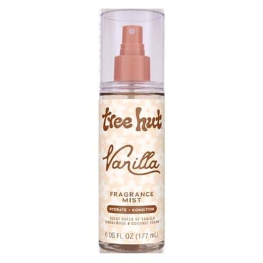 Tree Hut Vanilla Fragrance Mist, Refreshing Body Spray to Layer with Your Favorite Scents, Versatile, Hair & Body Mist, 6 fl oz