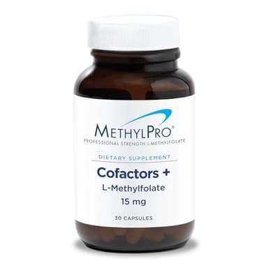 MethylPro Cofactors + L-Methylfolate 15 mg - Supports a Healthy Mindset - Vitamins B6, B12 & Magnesium - Active Folate for Methylation Support & Biochemical Reactions - 30 Servings - 30 Capsules