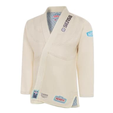 Hemp Jiu Jitsu Gi – Natural Unbleached BJJ Kimono for Men & Women | Eco-Friendly, Breathable, Durable Grappling Uniform – IBJJF Legal - size:A0