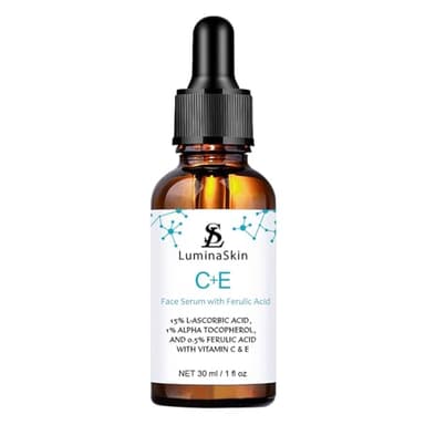 LuminaSkin Vitamin C Face Serum Vitamin CE Serum with Ferulic Acid for Women Vitamin E and Ferulic Serum Skin Care - Vitamin C Serum for Face - Dark Spot Corrector, Anti Aging Face Care 1 Oz