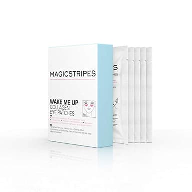 MAGICSTRIPES Wake Me Up Collagen Eye Patches - Pads for Puffy Eyes & Bags, dark Circles and Wrinkles, with Hyaluronic Acid, Hydrogel, Deep Moisturizing Collagen Eye Mask (BOX - 5 Masks)
