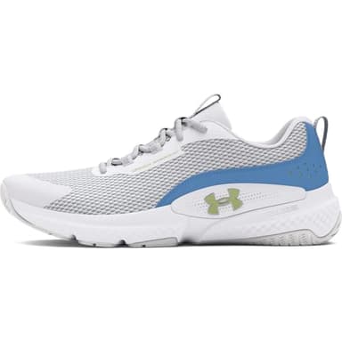 Under Armour Women's Dynamic Select, (103) White/Horizon Blue/Retro Green, 5.5, US