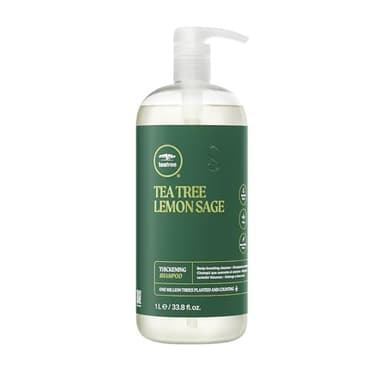 Tea Tree Lemon Sage Thickening Shampoo, Builds Body + Boosts Volume, For Fine Hair, 33.8 fl. oz.