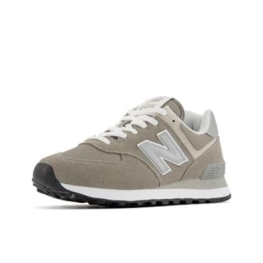 New Balance Women's 574 Core Sneaker, Grey/White, 8.5