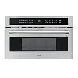 KoolMore KM-CWO30-SS Built-in Microwave with Convection Oven and Air Fryer, 1000W Power with 10 Levels, UL Listed Capacity in Stainless-Steel, 30 in/1.6 cu. ft, Silver