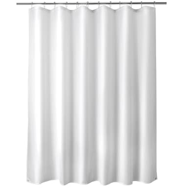 Titanker Waterproof Fabric Shower Curtain Liner Washable, Cloth Shower Liner with Magnets, White Shower Liner Soft Fabric, Lightweight Shower Curtain Liner, 70x72 Inches