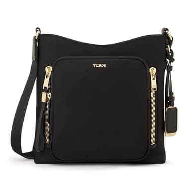 TUMI - Voyageur Tyler Crossbody - Nylon Crossbody Bag - Business, Travel Bag - Stain, Water-Resistant - Stylish Purse - Black & Gold